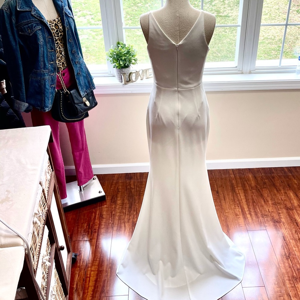 Anthropologie x BHLDN Jones V-neck Crepe Dress - Picture 9 of 16